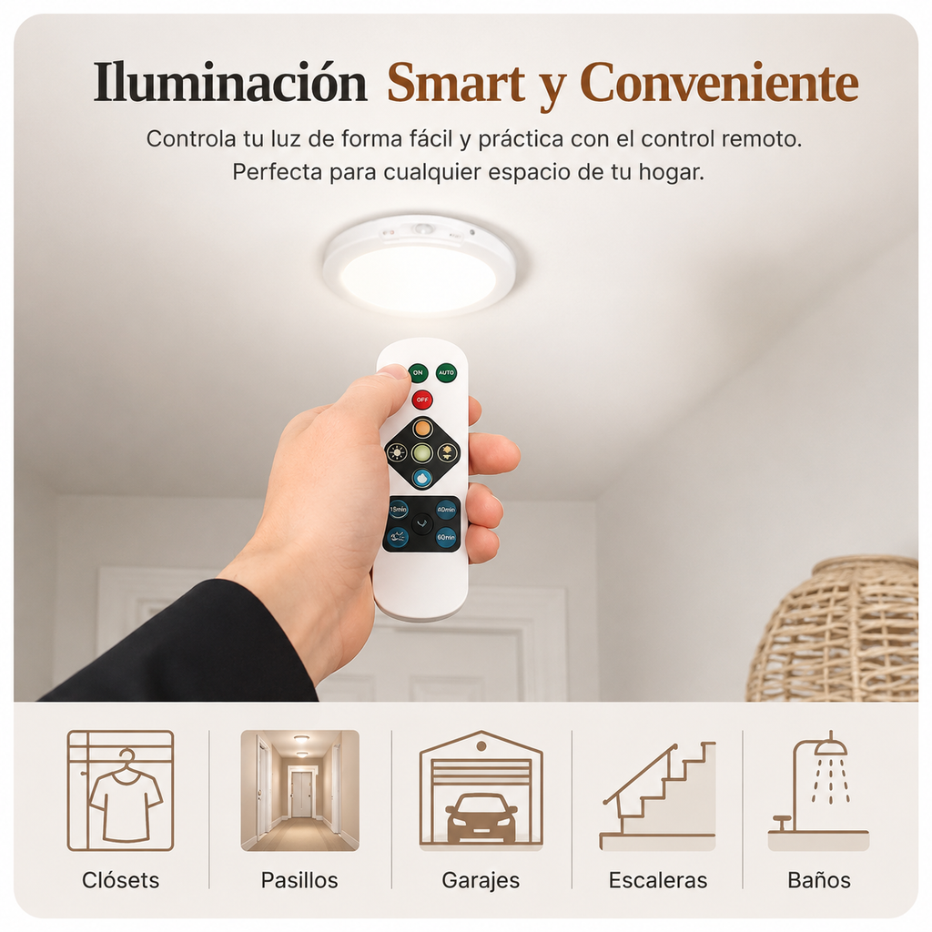 Lámpara LED con sensor |  sin cables, sin instalación.