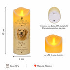 Huella Eterna | Vela LED Personalizada en Memoria de tu Mascota