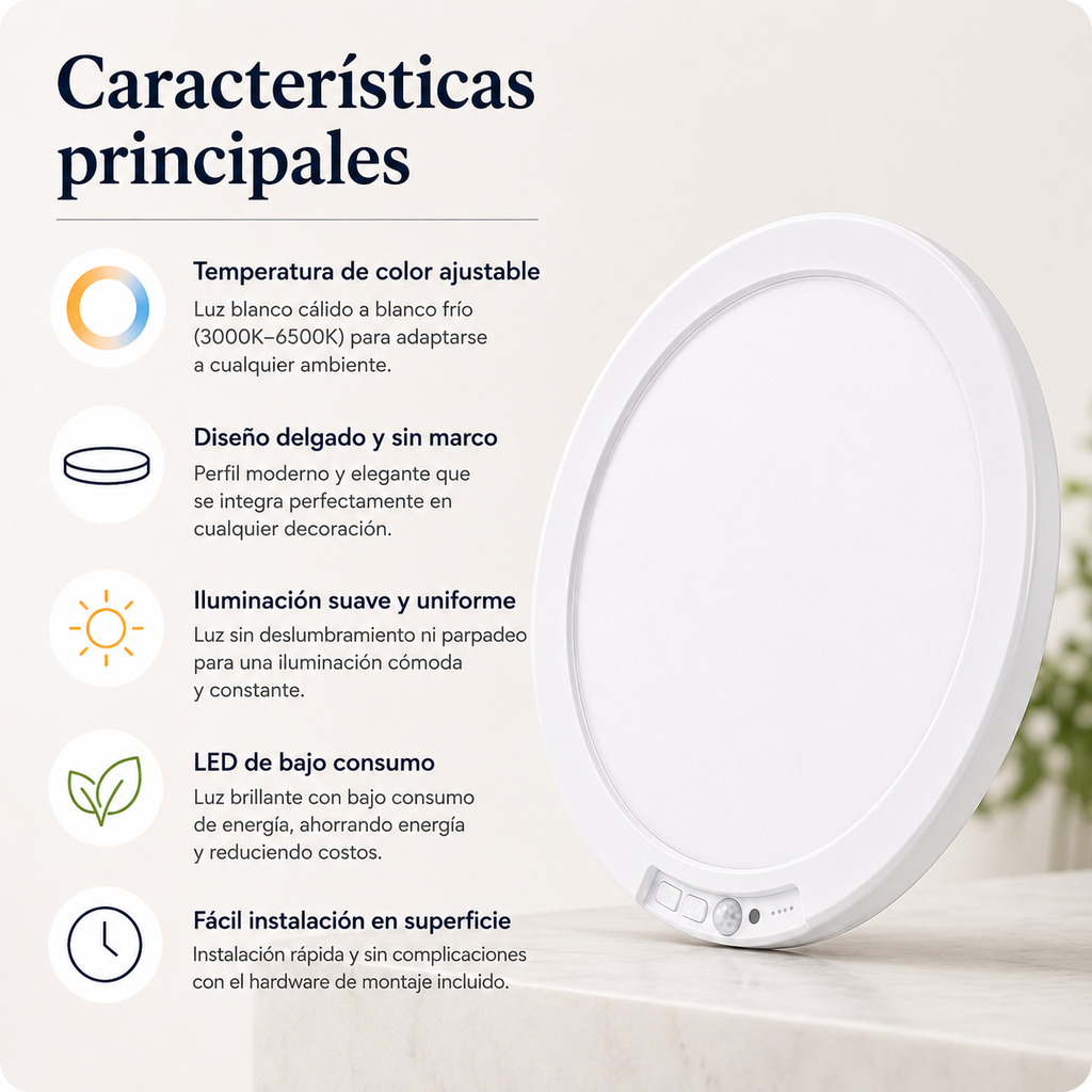 Lámpara LED con sensor |  sin cables, sin instalación.